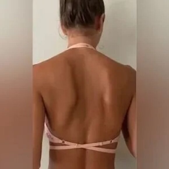 We Are HAH Women's Don't Cross Me Halter Bra Black Size L NWT - Picture 3 of 5